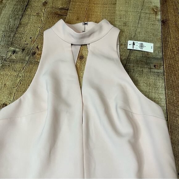 Express Women's NEW Pink Black Lace Fully Lined Date Night Halter Dress Sz 6 - Picture 4 of 7